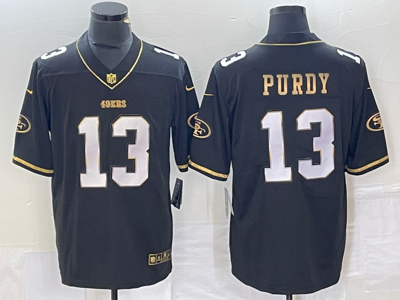 Men's San Francisco 49ers Brock Purdy #13 Black Jersey